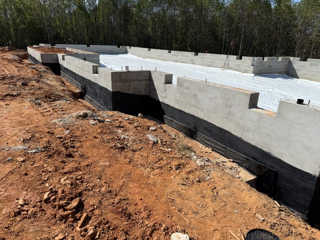 Basement, waterproofed