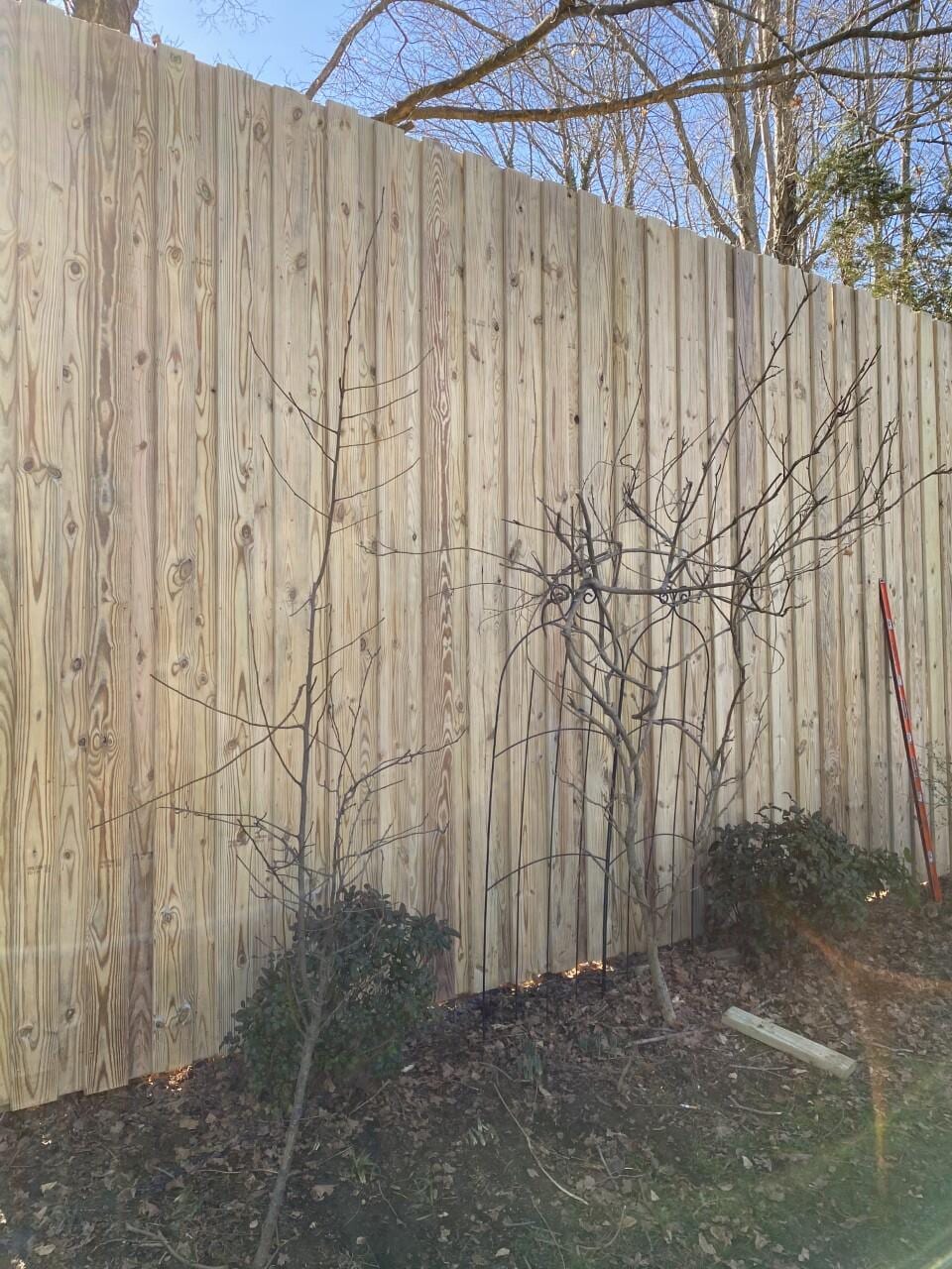 Fence run, finished
