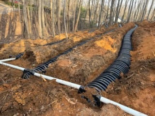 Drain field lines run