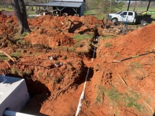 Lines in, truck on site